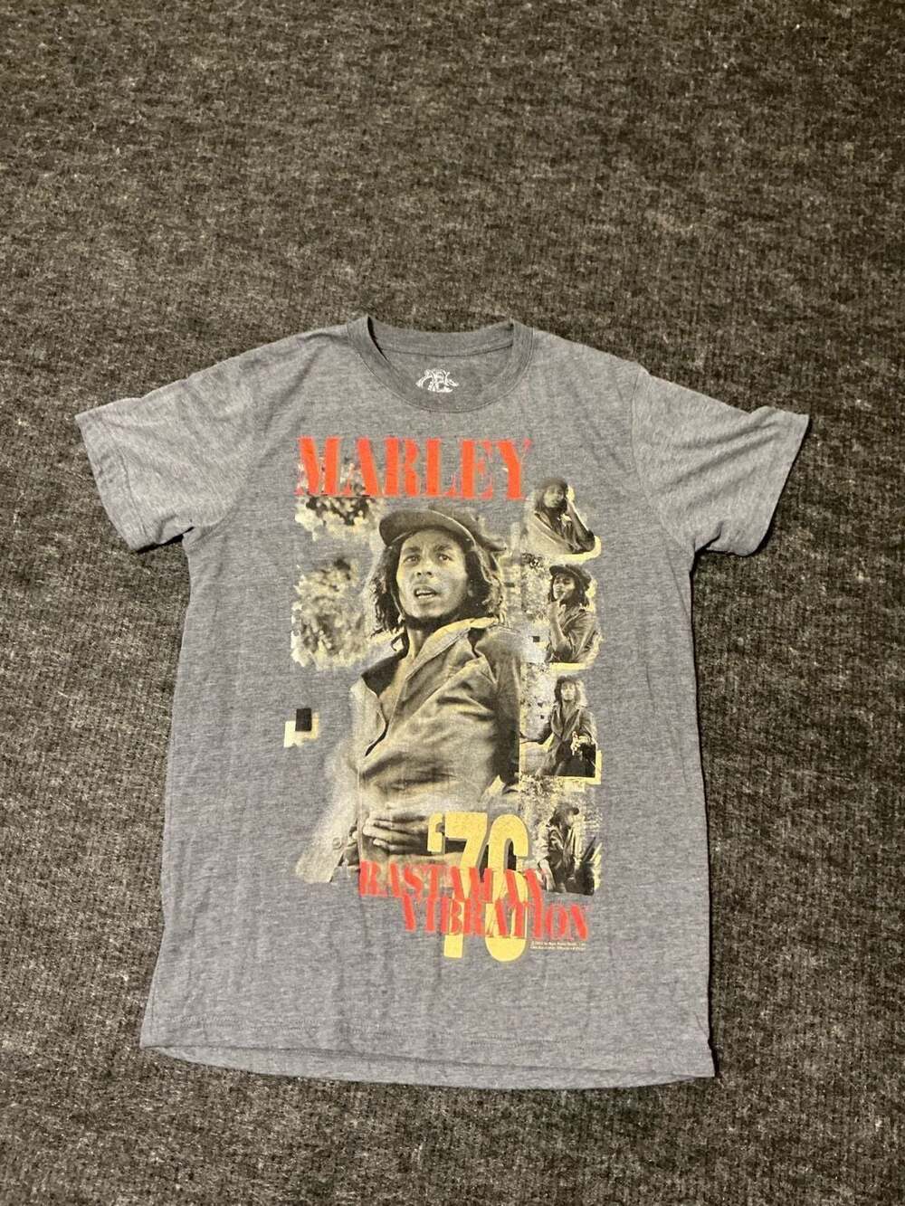 Catch A Fire Bob Marley Rastaman Vibration '76 Graphic T-Shirt